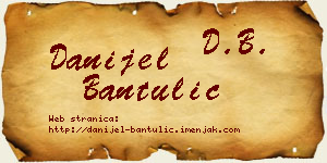 Danijel Bantulić vizit kartica